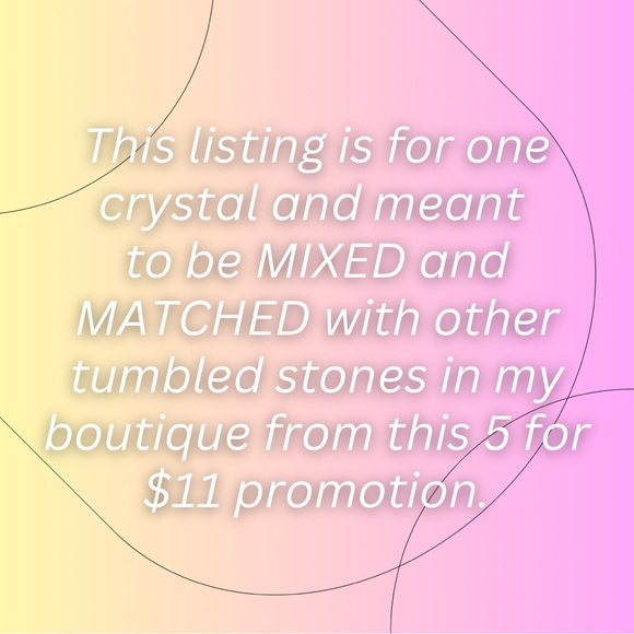 🍒 5 for $11 AMETHYST crystal tumbled stone - Picture 5 of 6
